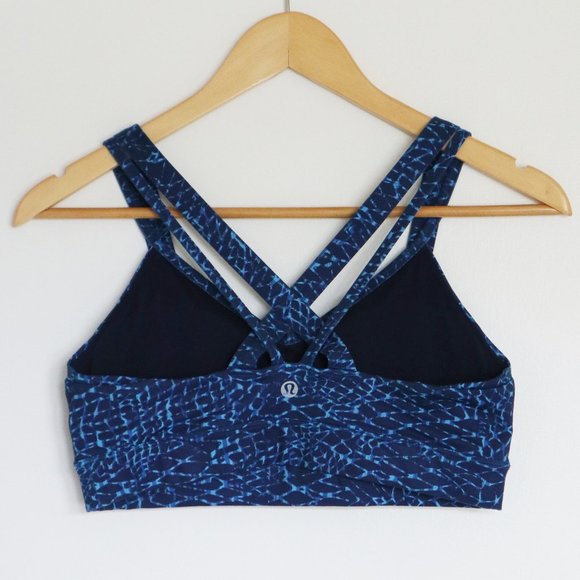 Blue Pattern Cross Back Lululemon Bra - Picture 2 of 5